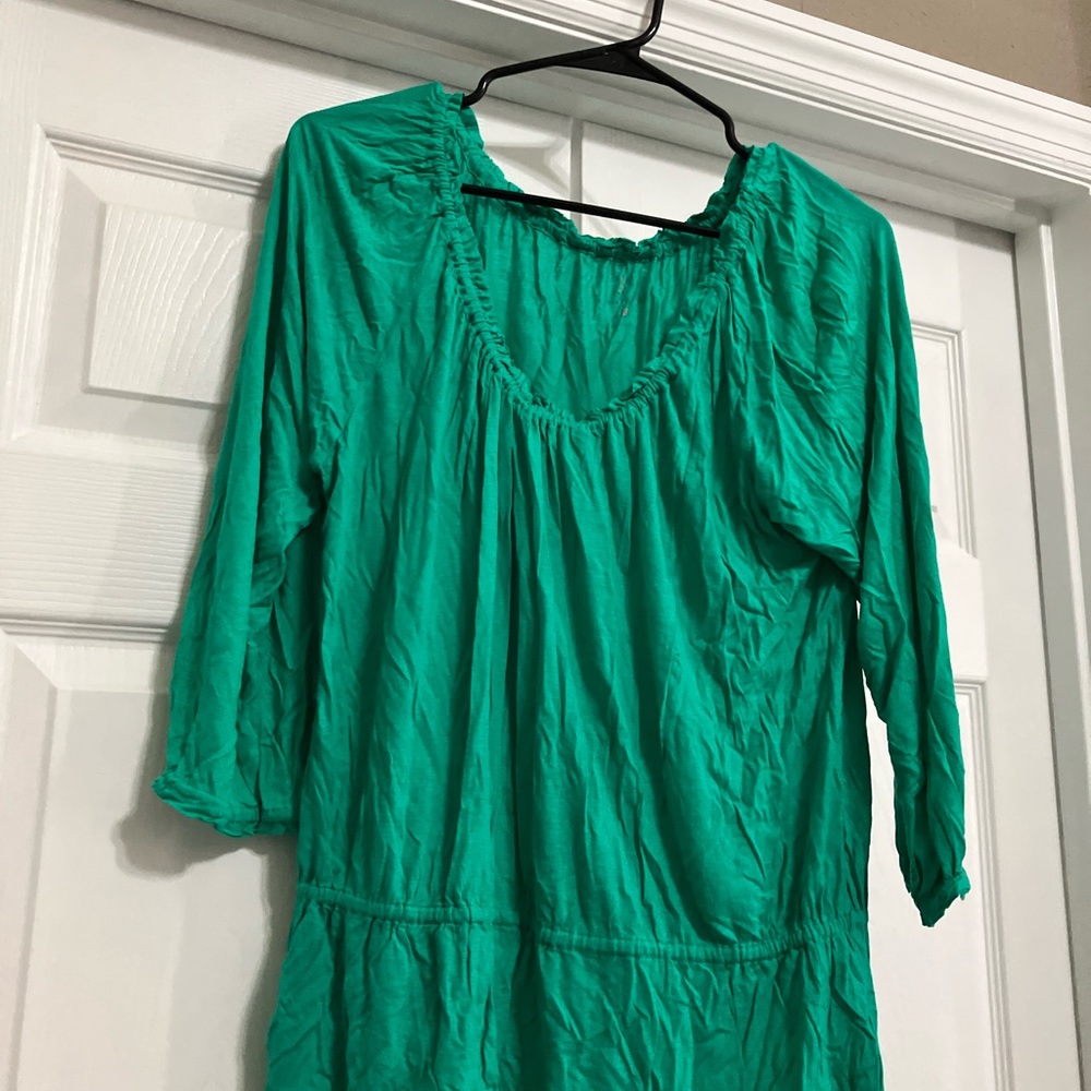New York & Company Teal Green Peasant Tunic